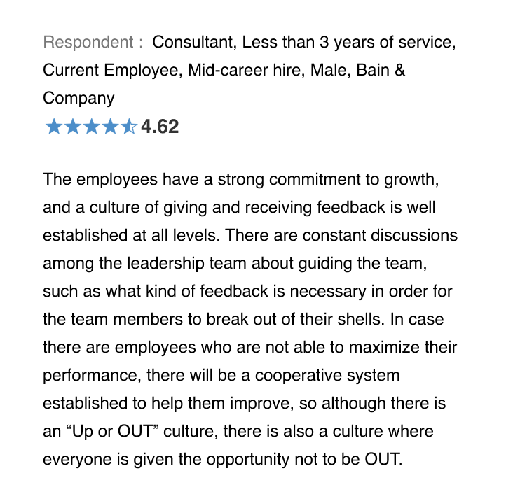 an example of employee reviews